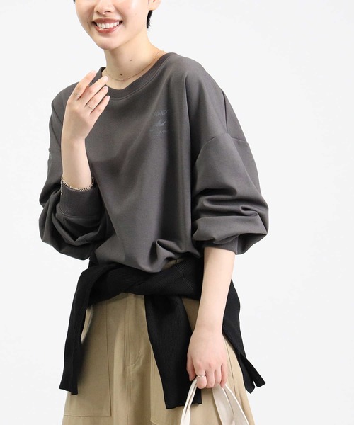 CAMP7（キャンプセブン）の「【CAMP7】イラストプリントロンＴ（Tシャツ/カットソー・レディース・ダークグレー/オフホワイト/イエロー・M/L）」の12枚目の写真