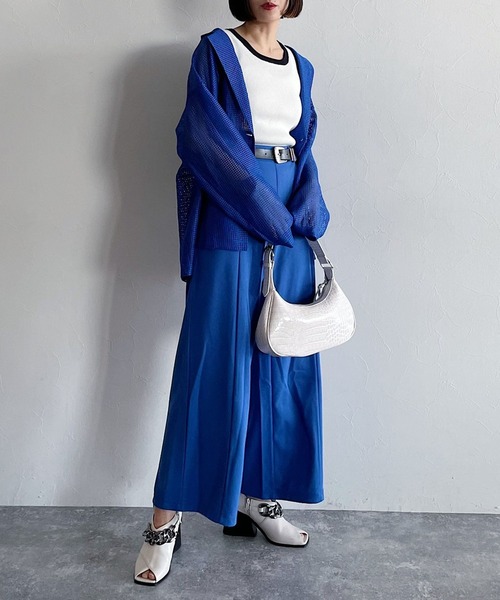 PAGEBOY（ページボーイ）の「リンガーニットタンク（タンクトップ・レディース・ブラック/オフホワイト・FREE）」の11枚目の写真