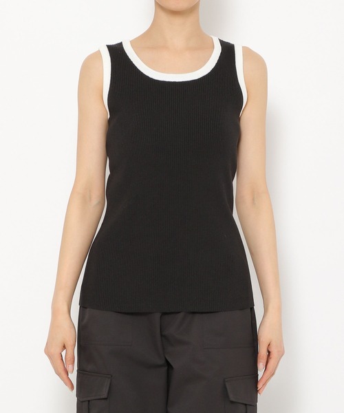 PAGEBOY（ページボーイ）の「リンガーニットタンク（タンクトップ・レディース・ブラック/オフホワイト・FREE）」の13枚目の写真