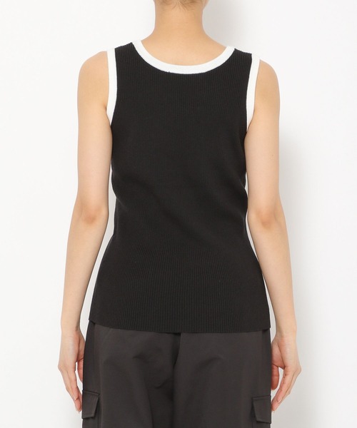 PAGEBOY（ページボーイ）の「リンガーニットタンク（タンクトップ・レディース・ブラック/オフホワイト・FREE）」の9枚目の写真