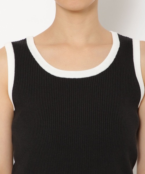 PAGEBOY（ページボーイ）の「リンガーニットタンク（タンクトップ・レディース・ブラック/オフホワイト・FREE）」の10枚目の写真