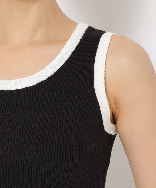 PAGEBOY（ページボーイ）の「リンガーニットタンク（タンクトップ・レディース・ブラック/オフホワイト・FREE）」の12枚目の写真