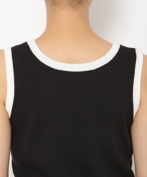 PAGEBOY（ページボーイ）の「リンガーニットタンク（タンクトップ・レディース・ブラック/オフホワイト・FREE）」の16枚目の写真