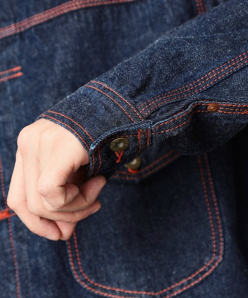 Lee（リー）の「Lee/リー　COMPILATIONSカウボーイ　デニムジャケット（デニムジャケット・メンズ・ダークインディゴブルー/ワンウォッシュ・SMALL/MEDIUM/LARGE/X-LARGE）」の7枚目の写真