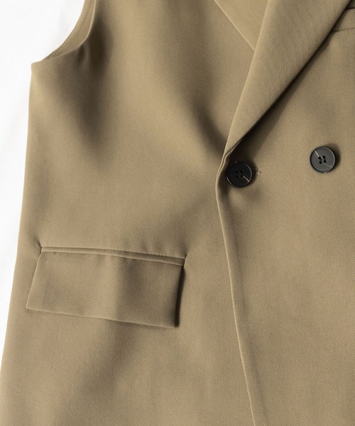 me+em select（ミームセレクト）の「バックスリットTAGテーラードジレベスト（ベスト・レディース・ダークベージュ・FREE）」の14枚目の写真