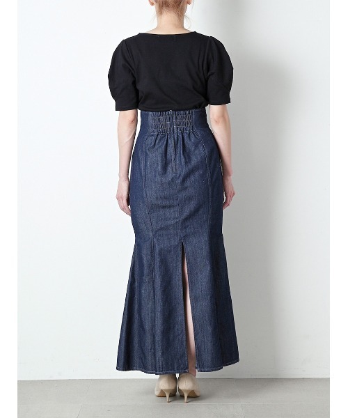 Stylevoice for xxx(スタイルヴォイスフォー)の「マーメイドデニムスカート(スカート・レディース・ライトブルー/インディゴブルー・SMALL/MEDIUM)」の17枚目の写真