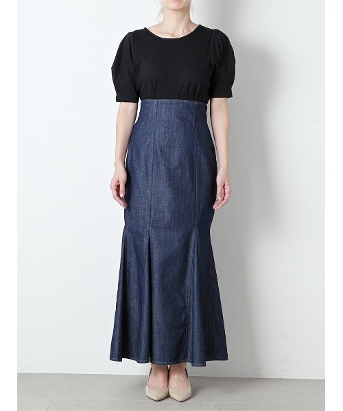 Stylevoice for xxx(スタイルヴォイスフォー)の「マーメイドデニムスカート(スカート・レディース・ライトブルー/インディゴブルー・SMALL/MEDIUM)」の21枚目の写真