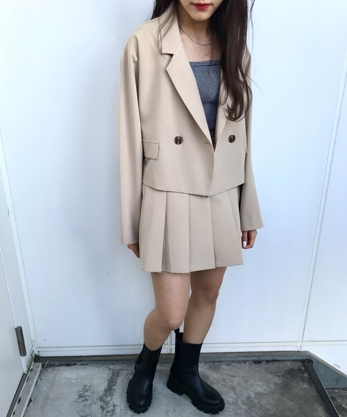 INGNI（イング）の「プリーツスカパン(セットアップ対応)（スカート・レディース・ブラック系6/ブラック/ベージュ/ブラウン系その他2/グレー系8/オフホワイト/ライトベージュ・FREE）」の21枚目の写真