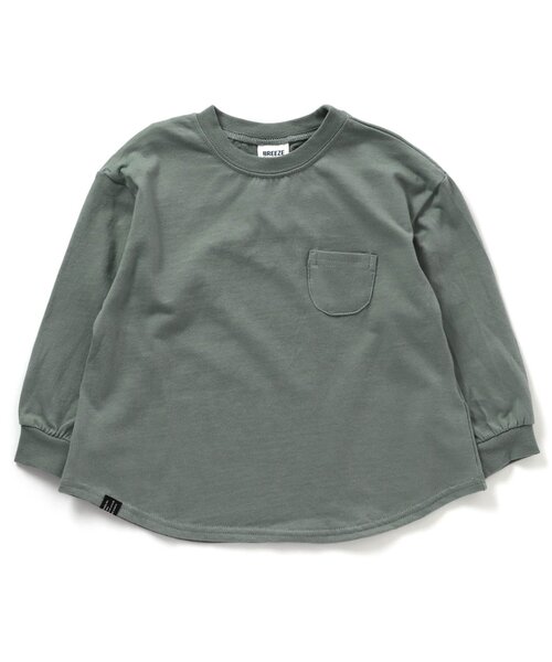 BREEZE(ブリーズ)の「WEB限定 無地長袖Tシャツ(Tシャツ/カットソー・キッズ・レモンイエロー/カーキ/チャコール/オレンジ/ブルー/ライム/ピンク/ベージュ/サックスブルー/その他2・140/120/150/100/110/130/90)」の5枚目の写真
