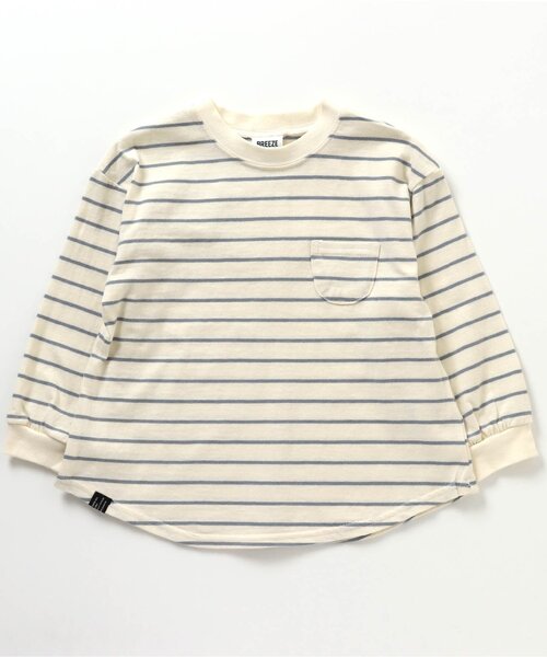 BREEZE(ブリーズ)の「WEB限定 無地長袖Tシャツ(Tシャツ/カットソー・キッズ・レモンイエロー/カーキ/チャコール/オレンジ/ブルー/ライム/ピンク/ベージュ/サックスブルー/その他2・140/120/150/100/110/130/90)」の1枚目の写真