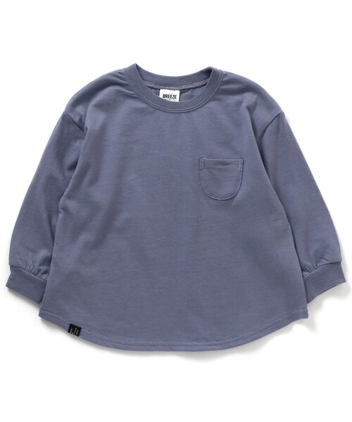 BREEZE(ブリーズ)の「WEB限定 無地長袖Tシャツ(Tシャツ/カットソー・キッズ・レモンイエロー/カーキ/チャコール/オレンジ/ブルー/ライム/ピンク/ベージュ/サックスブルー/その他2・140/120/150/100/110/130/90)」の2枚目の写真