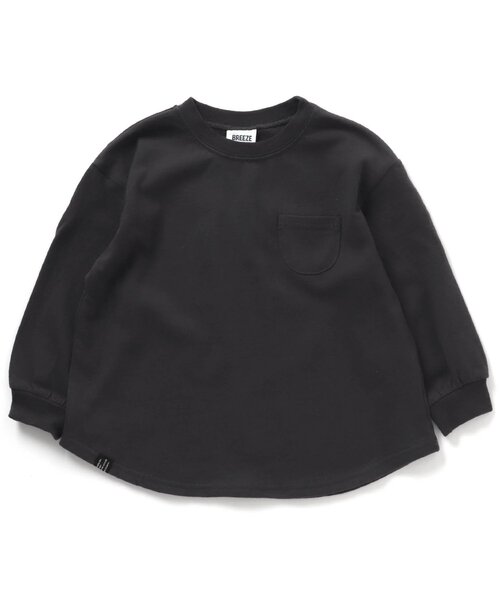 BREEZE(ブリーズ)の「WEB限定 無地長袖Tシャツ(Tシャツ/カットソー・キッズ・レモンイエロー/カーキ/チャコール/オレンジ/ブルー/ライム/ピンク/ベージュ/サックスブルー/その他2・140/120/150/100/110/130/90)」の3枚目の写真