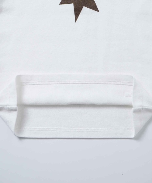 X-girl（エックスガール）の「ONE STAR S/S BABY TEE（Tシャツ/カットソー・レディース・チャコール/オレンジ/ホワイト・M/S）」の13枚目の写真