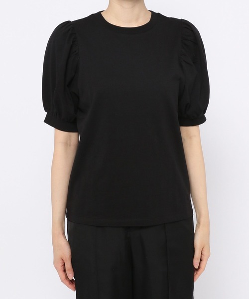 PAGEBOY（ページボーイ）の「ボリュームショートスリーブTシャツ（Tシャツ/カットソー・レディース・スカイブルー/ブラック/オフホワイト/ホワイト×ブラック/グレイッシュベージュ・FREE）」の16枚目の写真