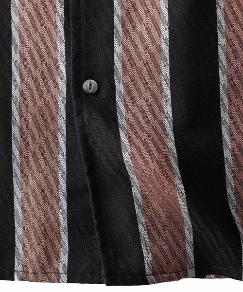 SHAREEF(シャリーフ)の「STRIPE JQ L/S SHIRTS(シャツ/ブラウス・メンズ・グレー/ターコイズブルー/モカ・1/2/3)」の14枚目の写真