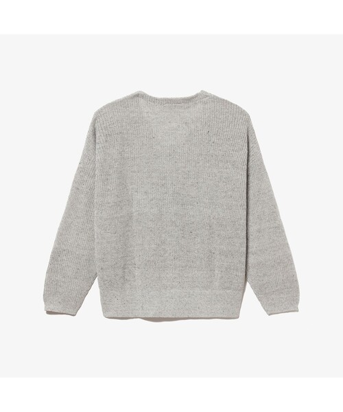 LACOSTE（ラコステ）の「リネンコットンVネックニットセーター（ニット/セーター・レディース・ブルー/ヘザーグレー・40/38/36/34）」の7枚目の写真