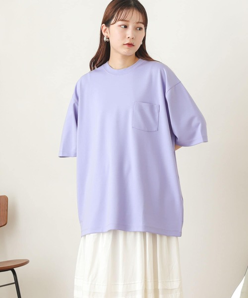 SENSE OF PLACE by URBAN RESEARCH（センスオブプレイスバイアーバンリサーチ）の「ポンチポケットTシャツ(5分袖)（Tシャツ/カットソー・メンズ・グリーン/ブラック/ホワイト/ライトベージュ/パープル・LARGE/MEDIUM）」の11枚目の写真