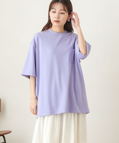 SENSE OF PLACE by URBAN RESEARCH（センスオブプレイスバイアーバンリサーチ）の「ポンチポケットTシャツ(5分袖)（Tシャツ/カットソー・メンズ・グリーン/ブラック/ホワイト/ライトベージュ/パープル・LARGE/MEDIUM）」の12枚目の写真