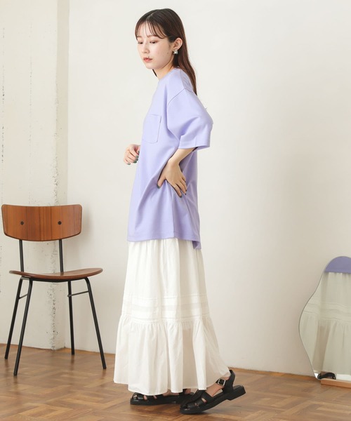 SENSE OF PLACE by URBAN RESEARCH（センスオブプレイスバイアーバンリサーチ）の「ポンチポケットTシャツ(5分袖)（Tシャツ/カットソー・メンズ・グリーン/ブラック/ホワイト/ライトベージュ/パープル・LARGE/MEDIUM）」の13枚目の写真