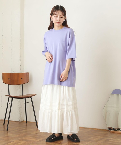 SENSE OF PLACE by URBAN RESEARCH（センスオブプレイスバイアーバンリサーチ）の「ポンチポケットTシャツ(5分袖)（Tシャツ/カットソー・メンズ・グリーン/ブラック/ホワイト/ライトベージュ/パープル・LARGE/MEDIUM）」の14枚目の写真