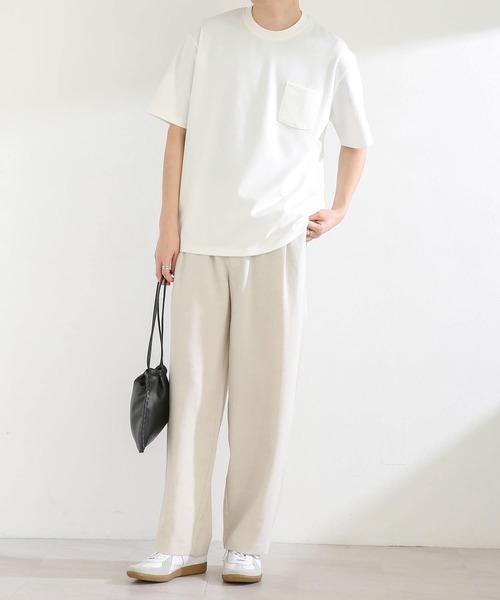 SENSE OF PLACE by URBAN RESEARCH（センスオブプレイスバイアーバンリサーチ）の「ポンチポケットTシャツ(5分袖)（Tシャツ/カットソー・メンズ・グリーン/ブラック/ホワイト/ライトベージュ/パープル・LARGE/MEDIUM）」の19枚目の写真