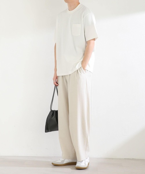 SENSE OF PLACE by URBAN RESEARCH（センスオブプレイスバイアーバンリサーチ）の「ポンチポケットTシャツ(5分袖)（Tシャツ/カットソー・メンズ・グリーン/ブラック/ホワイト/ライトベージュ/パープル・LARGE/MEDIUM）」の20枚目の写真