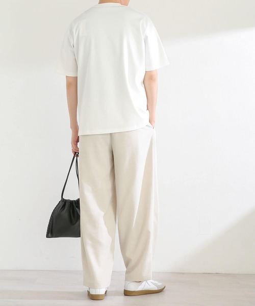 SENSE OF PLACE by URBAN RESEARCH（センスオブプレイスバイアーバンリサーチ）の「ポンチポケットTシャツ(5分袖)（Tシャツ/カットソー・メンズ・グリーン/ブラック/ホワイト/ライトベージュ/パープル・LARGE/MEDIUM）」の21枚目の写真