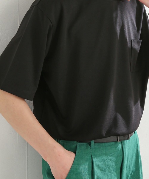 SENSE OF PLACE by URBAN RESEARCH（センスオブプレイスバイアーバンリサーチ）の「ポンチポケットTシャツ(5分袖)（Tシャツ/カットソー・メンズ・グリーン/ブラック/ホワイト/ライトベージュ/パープル・LARGE/MEDIUM）」の22枚目の写真