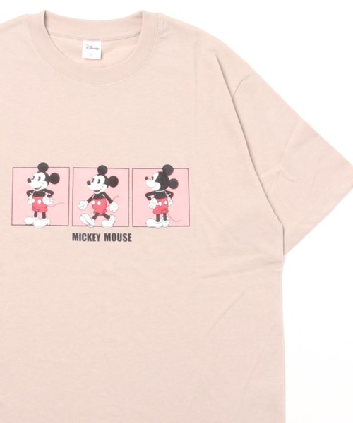 Disney(ディズニー)の「Disney/ディズニー ミッキー 半袖Tシャツ(Tシャツ/カットソー・レディース・ホワイト/ブラック/ベージュ/ライトグリーン・M/L)」の3枚目の写真