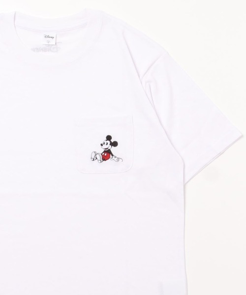 Disney(ディズニー)の「Disney/ディズニー ミッキー 半袖Tシャツ(Tシャツ/カットソー・レディース・ホワイト/ブラック/ベージュ/ライトグリーン・M/L)」の2枚目の写真
