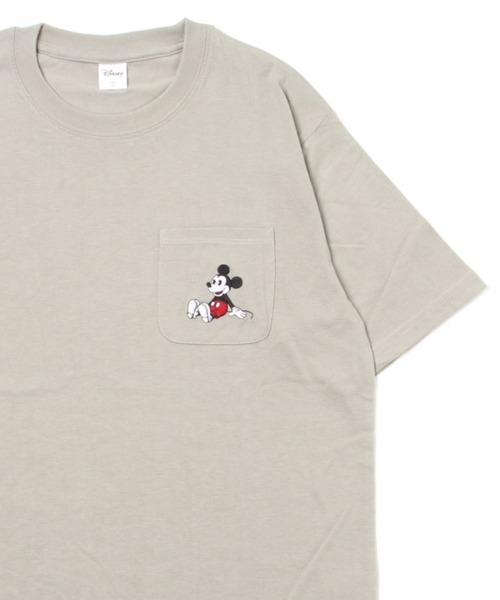 Disney(ディズニー)の「Disney/ディズニー ミッキー 半袖Tシャツ(Tシャツ/カットソー・レディース・ホワイト/ブラック/ベージュ/ライトグリーン・M/L)」の4枚目の写真