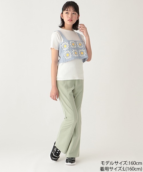 LOVETOXIC(ラブトキシック)の「クロシェ編ビスチェSET(アンサンブル・キッズ・オフホワイト/サックスブルー・L/S/M)」の17枚目の写真