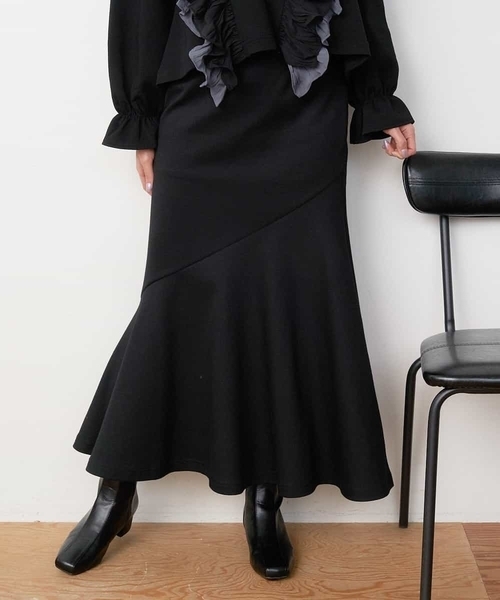 A de a.v.v（アードアー・ヴェ・ヴェ）の「［SET UP対応］マーメイドスウェットスカート（スカート・レディース・グリーン/ホワイト/ブラック・SMALL/MEDIUM）」の3枚目の写真