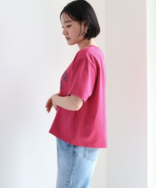 cepo（セポ）の「カレッジプリントＴｅｅ（Tシャツ/カットソー・レディース・オフホワイト/ピンク/ブルー・M）」の10枚目の写真