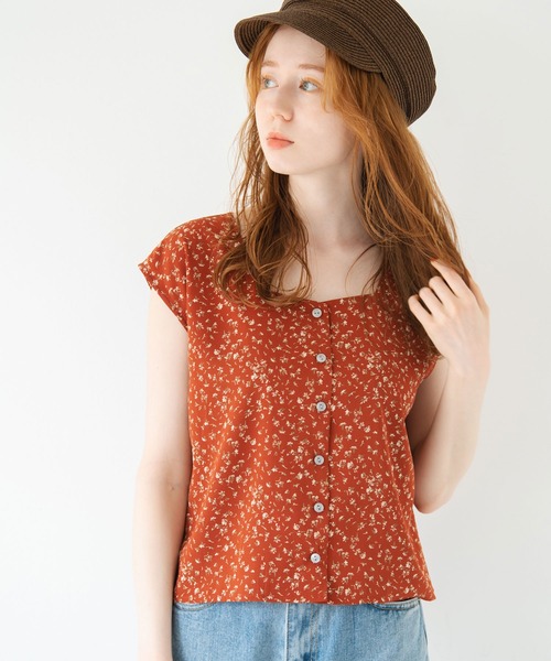 Crisp（クリスプ）の「フラワーフレンチブラウス（シャツ/ブラウス・レディース・レッド/ブルー・FREE）」の14枚目の写真