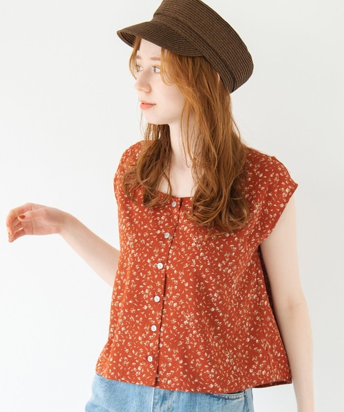 Crisp（クリスプ）の「フラワーフレンチブラウス（シャツ/ブラウス・レディース・レッド/ブルー・FREE）」の15枚目の写真