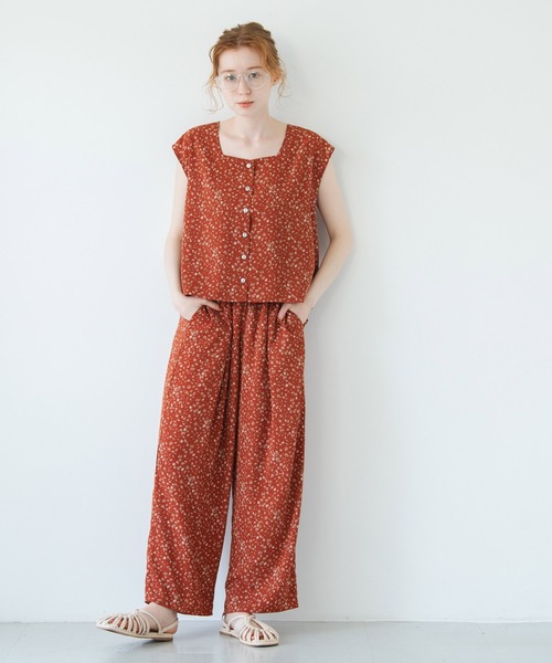 Crisp（クリスプ）の「フラワーフレンチブラウス（シャツ/ブラウス・レディース・レッド/ブルー・FREE）」の19枚目の写真