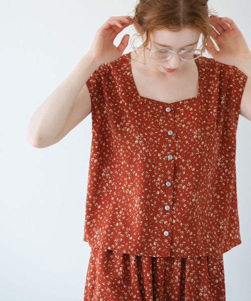 Crisp（クリスプ）の「フラワーフレンチブラウス（シャツ/ブラウス・レディース・レッド/ブルー・FREE）」の22枚目の写真