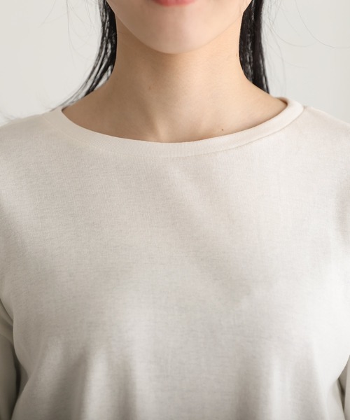 ElegChic(エレグシック)の「スリット スリーブカットソー 長袖 (Tシャツ/カットソー・レディース・ブラック/ベージュ/オフホワイト/杢グレー・4L/M/XL)」の21枚目の写真