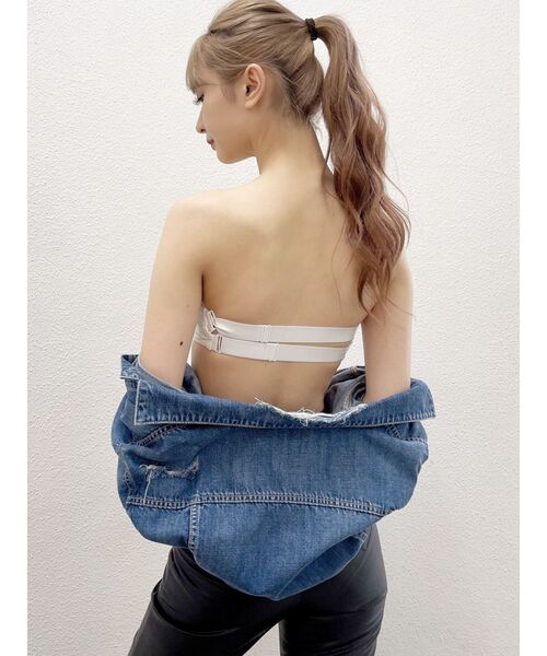 GYDA(ジェイダ)の「Boosterブラトップ(チューブトップ・レディース・ブラック/オフホワイト・FREE)」の10枚目の写真