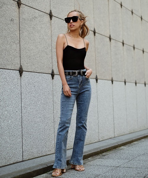 esutoreja（エストレジャ）の「シンプルボディスーツ（Tシャツ/カットソー・レディース・ホワイト/ブラック/ベージュ・M/S）」の4枚目の写真