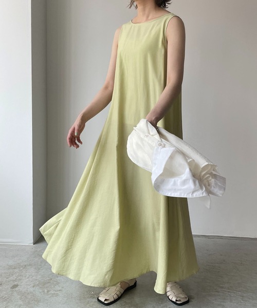 210nouve（トゥージュヌーブ）の「シャドーストライプバックリボンワンピース（ワンピース・レディース・ホワイト/ブラック/ライム/グリーン・FREE）」の3枚目の写真