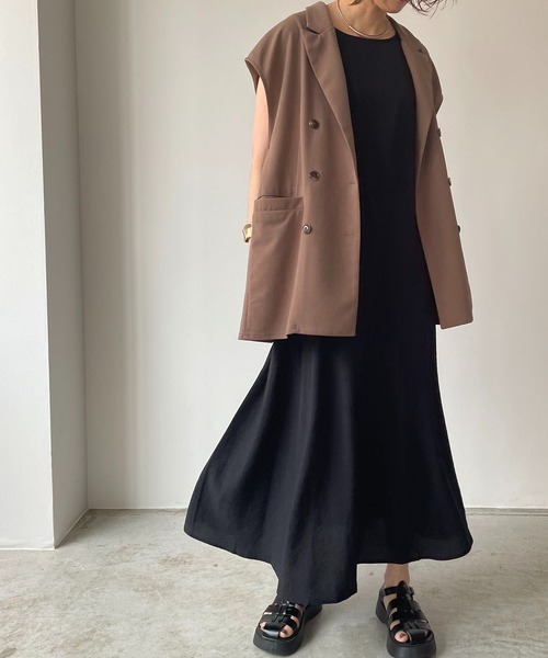 210nouve（トゥージュヌーブ）の「シャドーストライプバックリボンワンピース（ワンピース・レディース・ホワイト/ブラック/ライム/グリーン・FREE）」の13枚目の写真