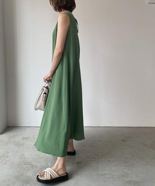 210nouve（トゥージュヌーブ）の「シャドーストライプバックリボンワンピース（ワンピース・レディース・ホワイト/ブラック/ライム/グリーン・FREE）」の12枚目の写真