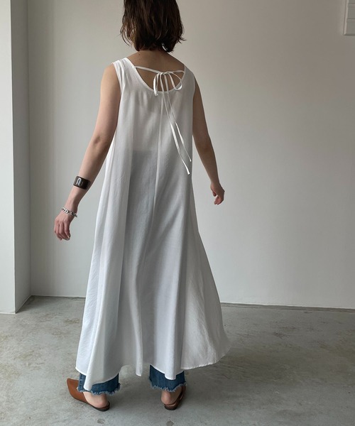 210nouve（トゥージュヌーブ）の「シャドーストライプバックリボンワンピース（ワンピース・レディース・ホワイト/ブラック/ライム/グリーン・FREE）」の17枚目の写真