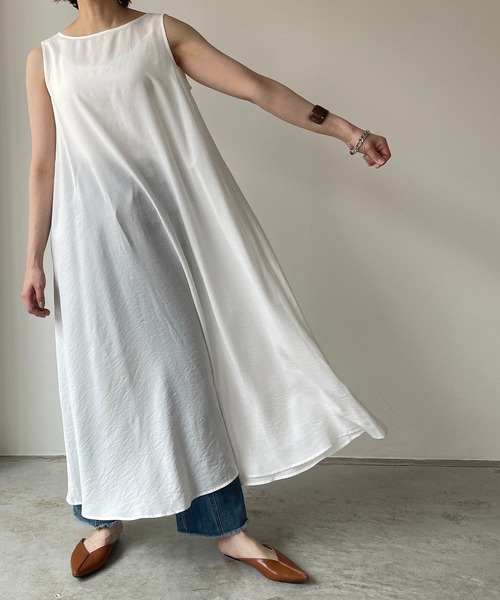 210nouve（トゥージュヌーブ）の「シャドーストライプバックリボンワンピース（ワンピース・レディース・ホワイト/ブラック/ライム/グリーン・FREE）」の14枚目の写真