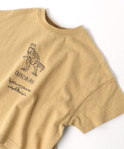 BREEZE(ブリーズ)の「恐竜刺繍Tシャツ(Tシャツ/カットソー・キッズ・チャコール/イエロー/カーキ/パープル/サックスブルー・80/110/140/130/120/90/100)」の5枚目の写真