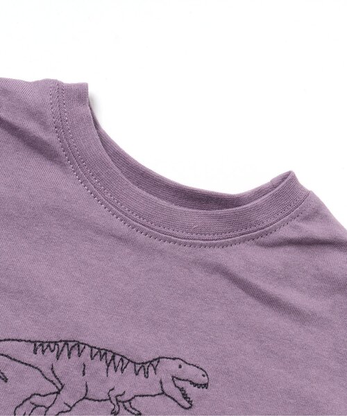 BREEZE(ブリーズ)の「恐竜刺繍Tシャツ(Tシャツ/カットソー・キッズ・チャコール/イエロー/カーキ/パープル/サックスブルー・80/110/140/130/120/90/100)」の12枚目の写真