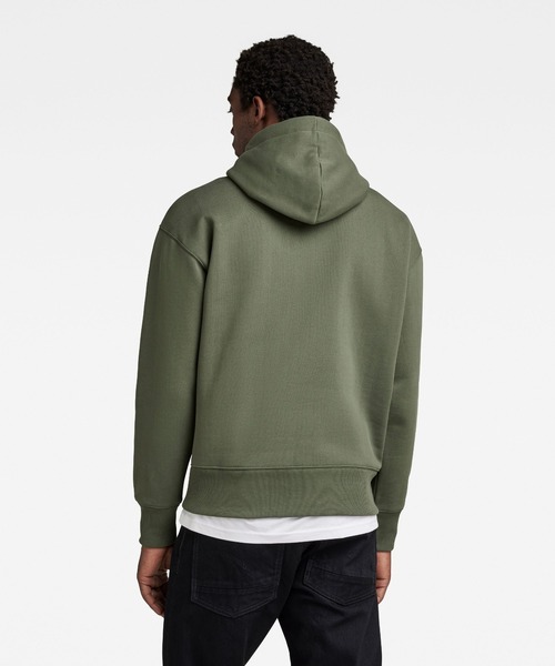 G-STAR(ジースター)の「VULCANIC RAW LOOSE HOODED SWEATER/オーバーサイズロゴパーカー(パーカー・メンズ・ライトグリーン/ダークグレー/ブラウン系その他・SMALL/MEDIUM/LARGE/X-LARGE/X-SMALL)」の9枚目の写真
