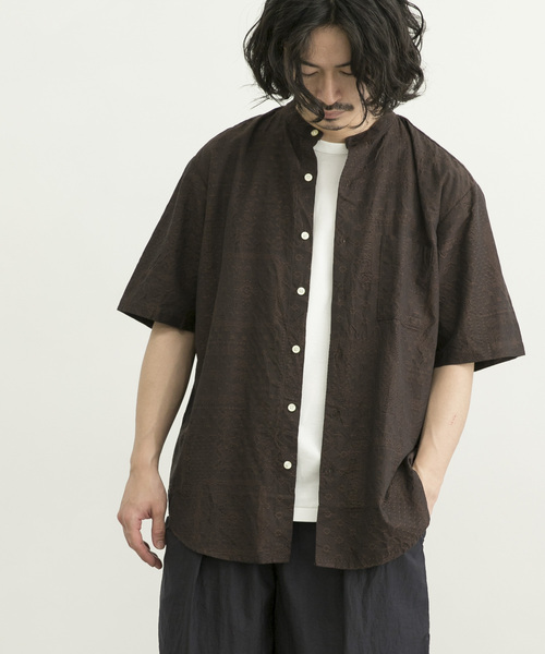 MANUAL ALPHABET（マニュアル アルファベット）の「MANUAL ALPHABET　JQ PAISLEY LOOSEFIT B/C（シャツ/ブラウス・メンズ・チャコールグレー/ブラウン・3/2）」の8枚目の写真